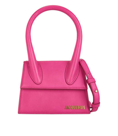 Medium The Chiquito, &pound;220, Handbags, Pink, Leather, Front view